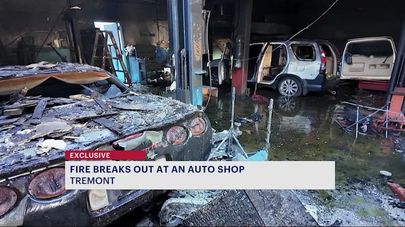 Story image: Fire destroys Tremont auto body shop