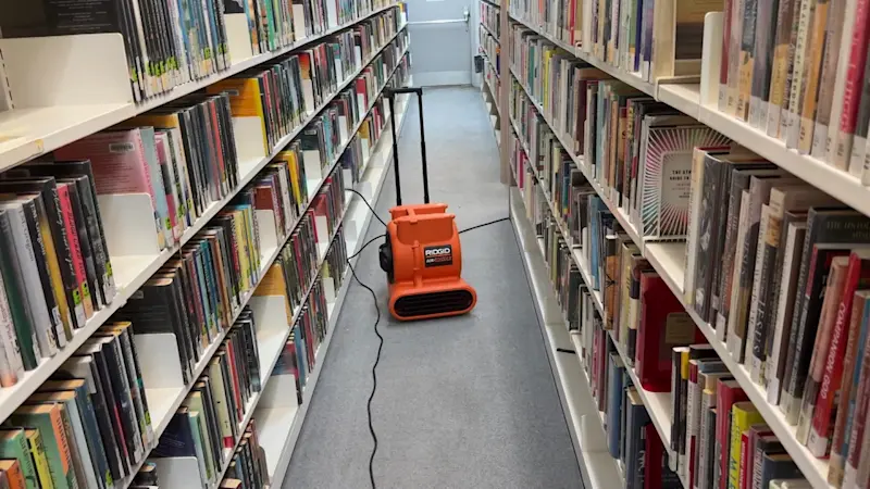 Story image: Nanuet Public Library is closed after damage from Monday's storm