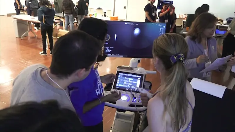 Story image: Medical students take part in ultrasound competition at Hofstra University