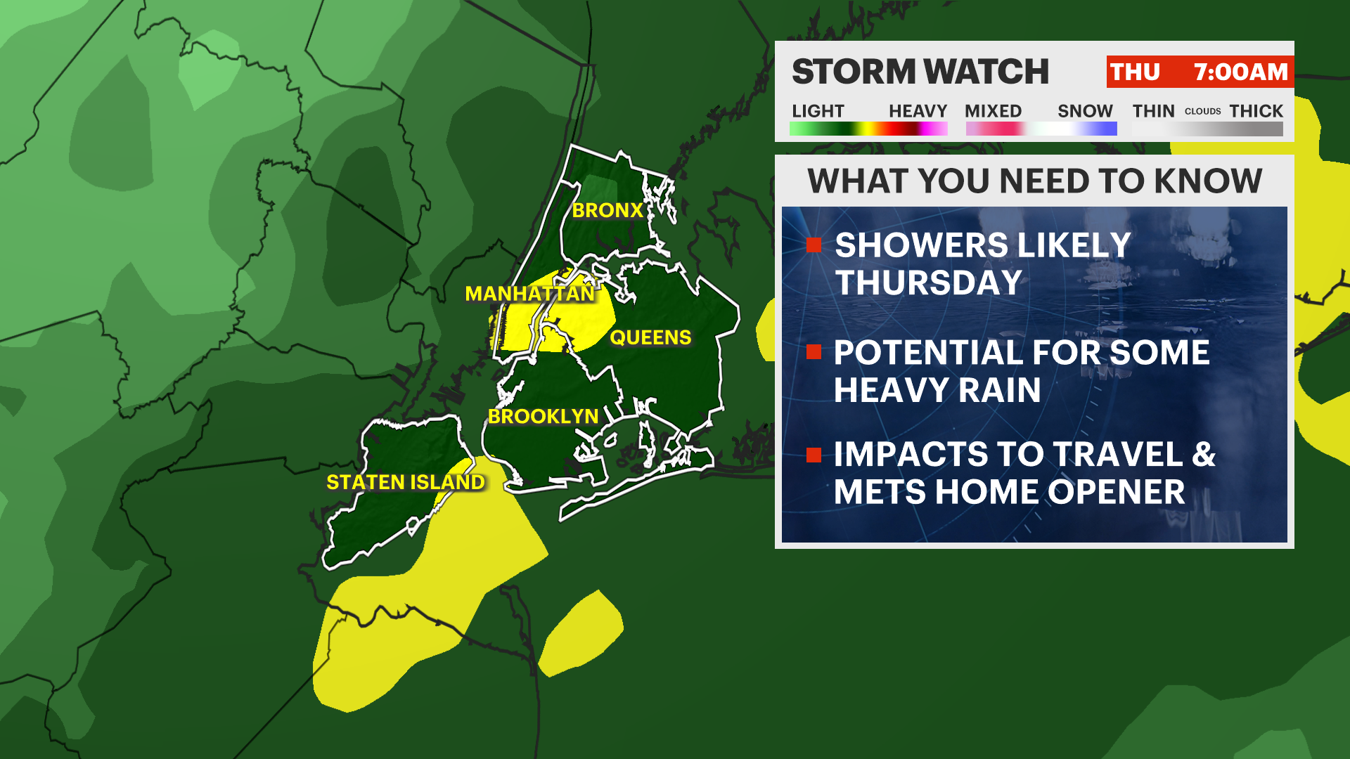 STORM WATCH Cloudy and cool conditions for New York City; rain on the way midweek