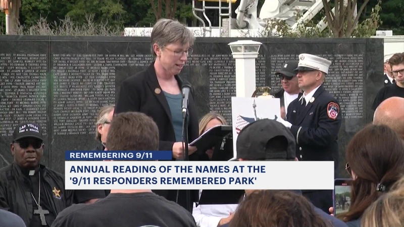 Story image: 352 names added to memorial at 9/11 Responders Remembered Memorial Park
