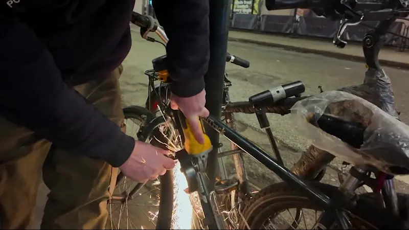 Story image: NYPD cracks down on illegal bikes, mopeds