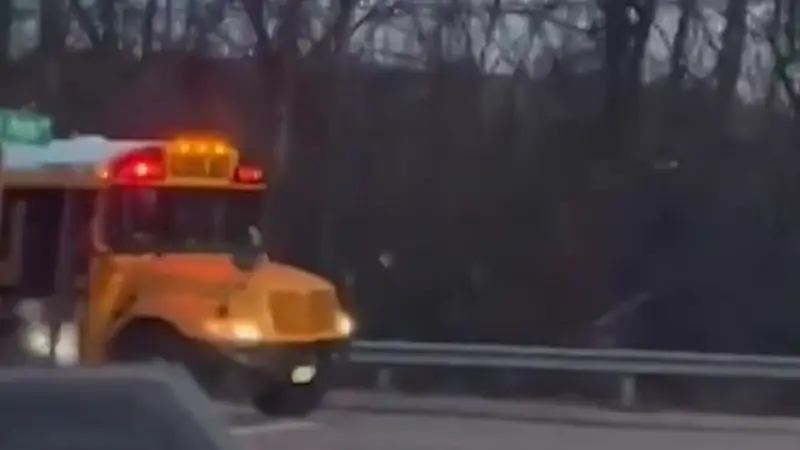Story image: 'Unsafe' school bus move caught on camera in New Windsor prompts safety concern 