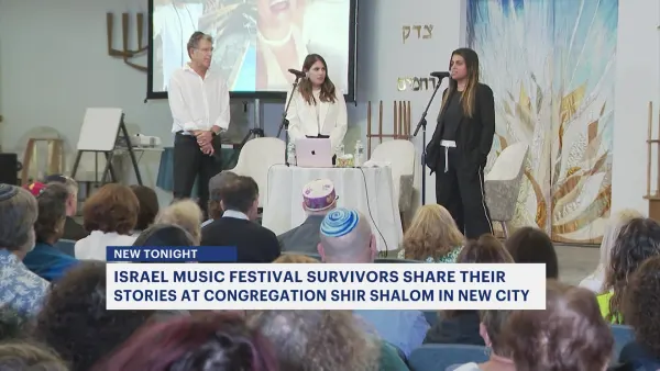Israel music festival terror attack survivors share with New City congregation their Oct. 7 experience