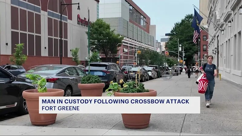 Story image: Sources: Man shot with crossbow in Fort Greene