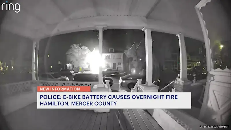 Story image: Officials: E-bike battery caused early morning fire in Hamilton Township