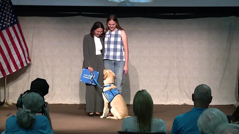 Story image:  Samosa, graduate from Canine Companions, joins Nassau DA’s Special Victims Unit