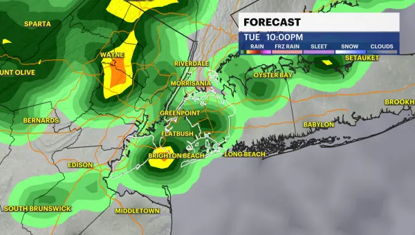 Lingering showers end early Wednesday before sunnier skies arrive