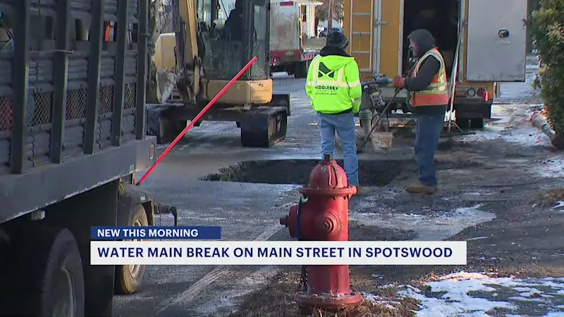 Story image: Main Street in Spotswood reopened following water main repair