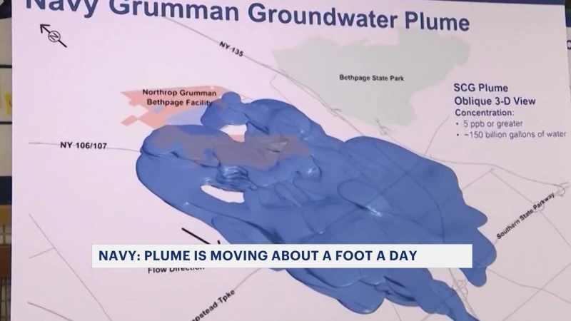 Story image: Navy officials say Bethpage plume is moving about a foot a day