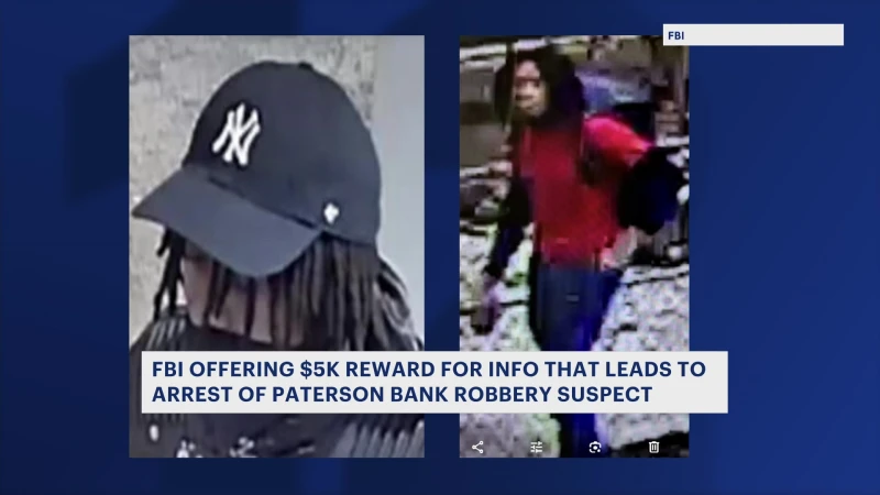 Story image: FBI offering $5,000 reward for info on Paterson bank robbery suspect