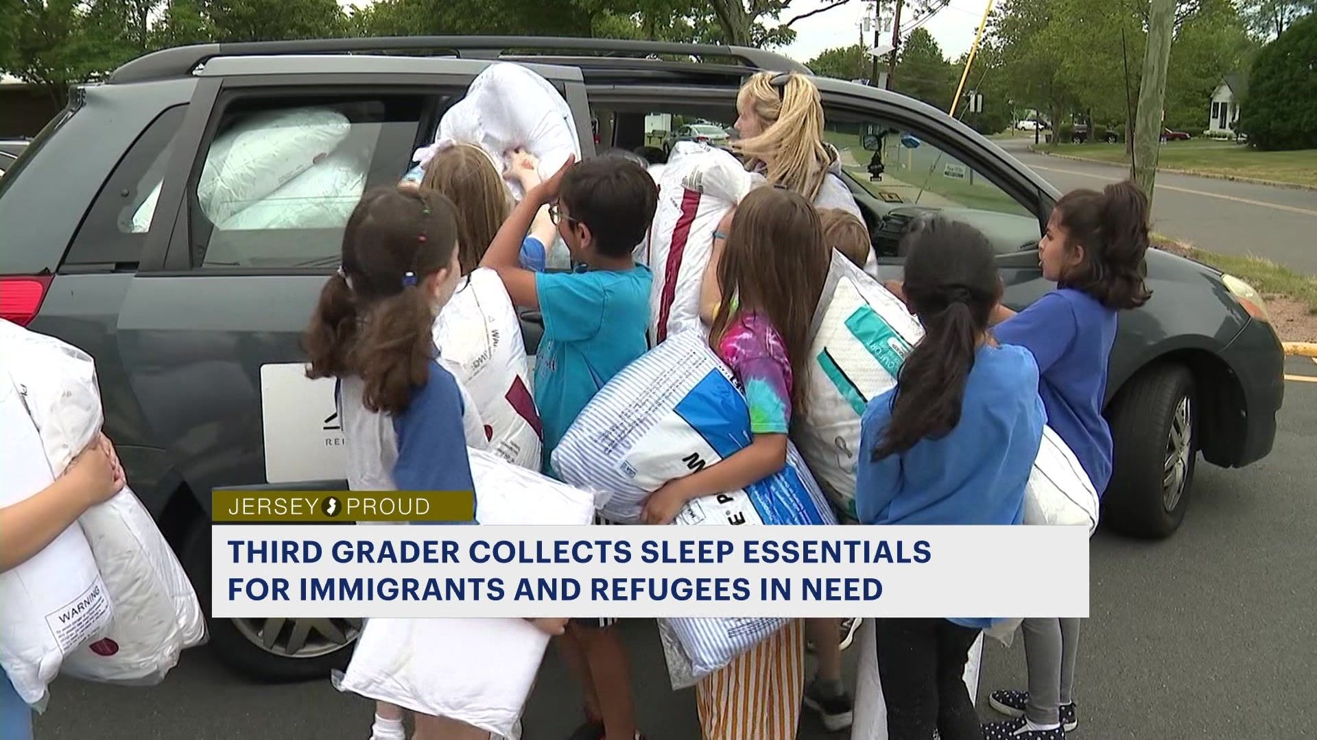 Jersey Proud 3rd grader starts program to donate pillows to immigrants