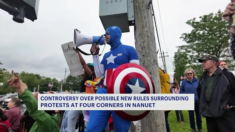 Story image: Clarkstown board looks to make protests safer at Four Corners amid skepticism