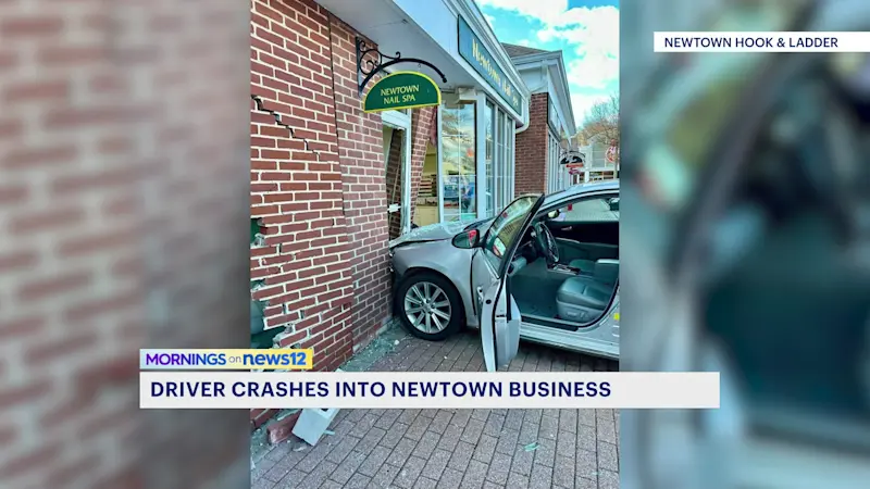 Story image: Car slams into nail spa in Newtown causing major damage