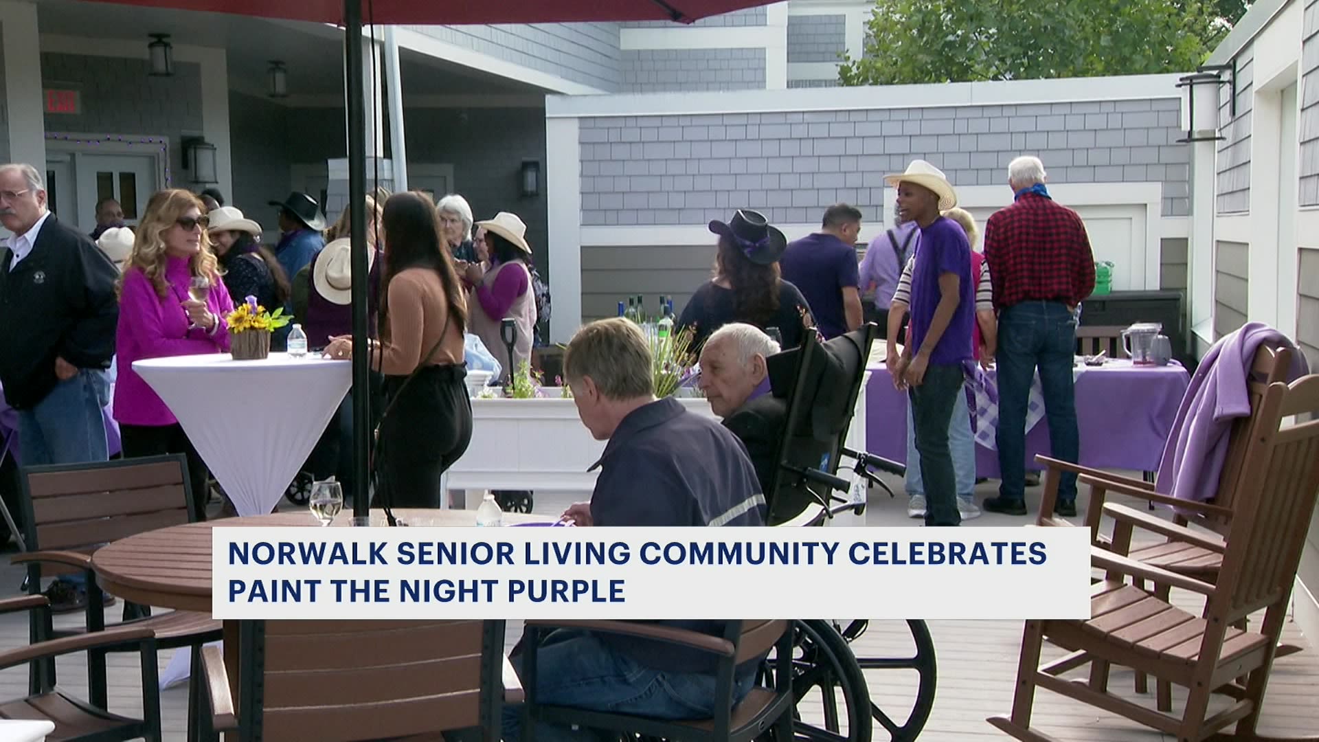 Norwalk senior living community celebrates 'Paint the Night Purple