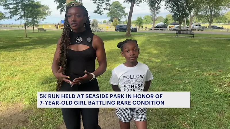 Story image: 7-year-old girl with rare bleeding disorder inspires 5K run in Seaside Park