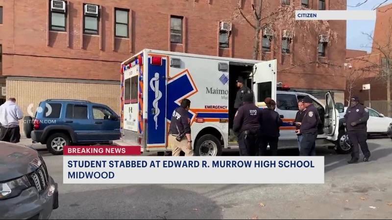 Story image: NYPD: Teen stabbed inside Edward R. Murrow High School, person of interest in custody