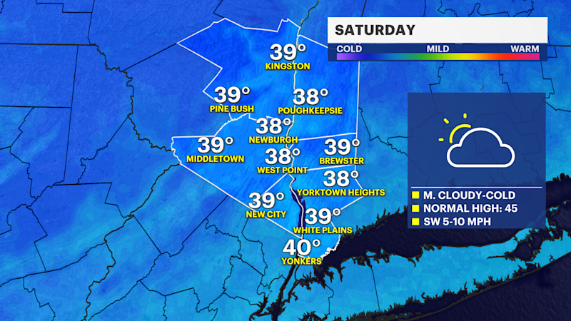 Story image: Frigid Friday: Cold temps with snow showers possible into Saturday