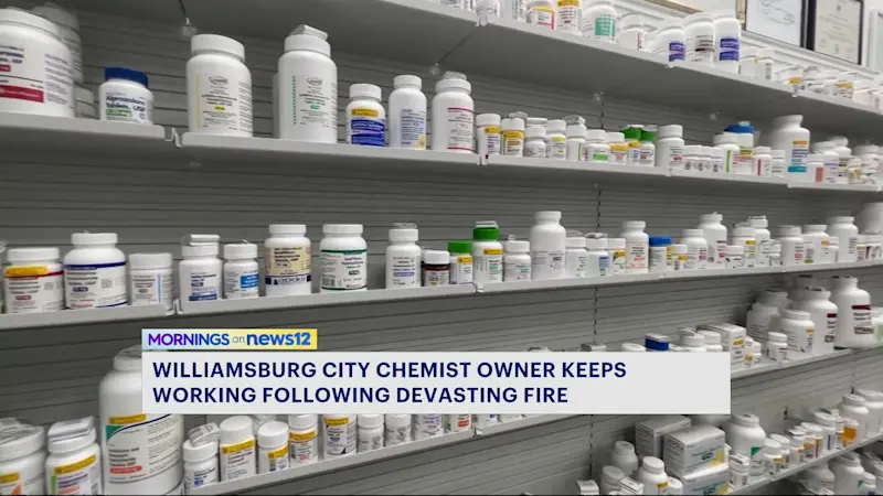 Story image: Williamsburg pharmacy owner keeps serving customers after devastating fire