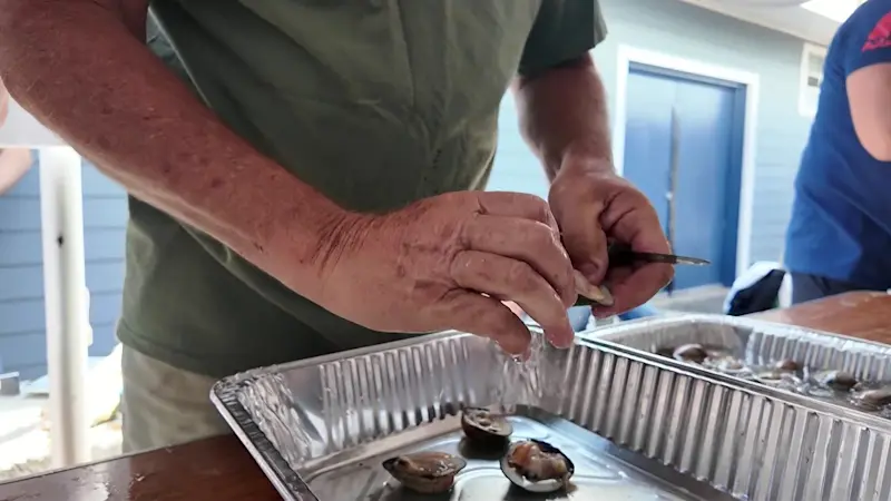 Story image: West Islip Breast Cancer Coalition for Long Island’s clam shucking contest takes place at Bay Shore Marina