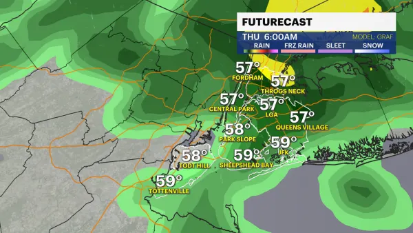 Spotty showers and cold temperatures arrive tomorrow