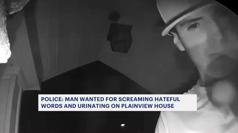 Story image: Police: Man wanted for urinating on Plainview home, screaming hateful words