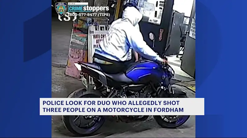 Story image: Motorcyclists wanted for shooting 3 people in Fordham