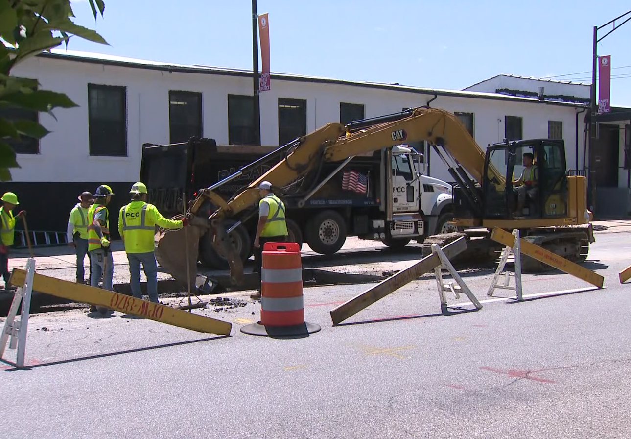 Part of major Yonkers roadway closed after pavement gives way