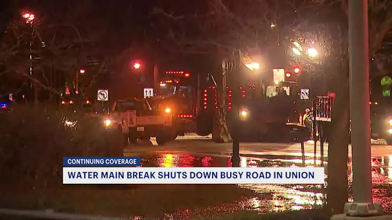 Story image: Parts of Route 82 in Union Township to remain closed into Wednesday for emergency water main break repairs