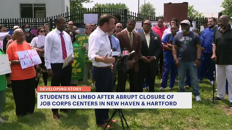 Story image: Students protest sudden closure of Job Corps Centers in New Haven and Hartford