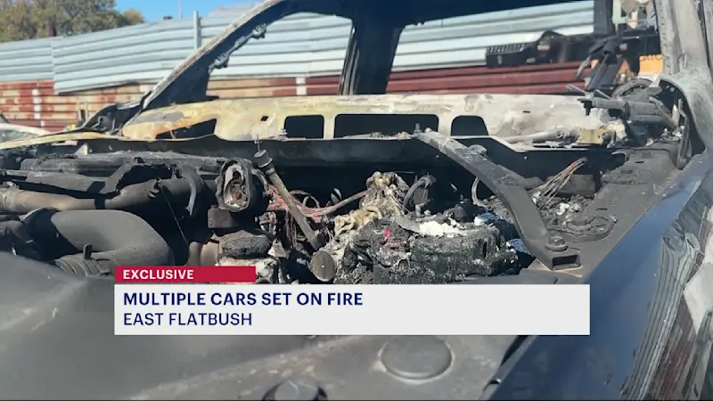 Story image: Multiple vehicles at East Flatbush body shop set on fire