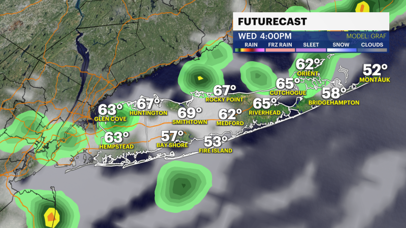 Story image: Chance for showers Wednesday; cooldown for the end of the workweek 