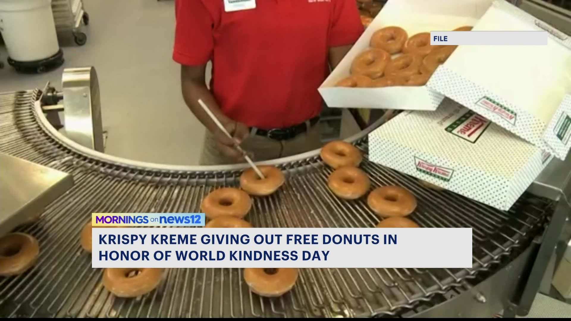 Krispy Kreme on Fordham Road gives out free doughnuts in honor of World