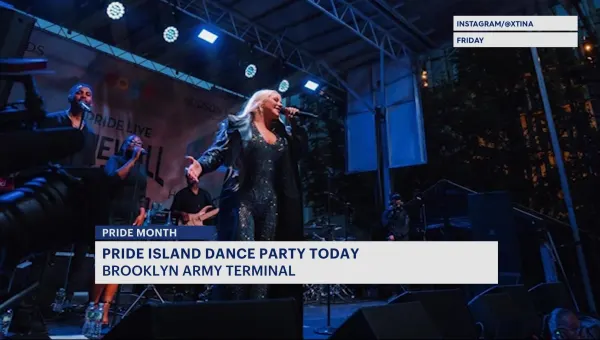 Christina Aguilera performs at ‘Pride Island’ at Brooklyn Army Terminal