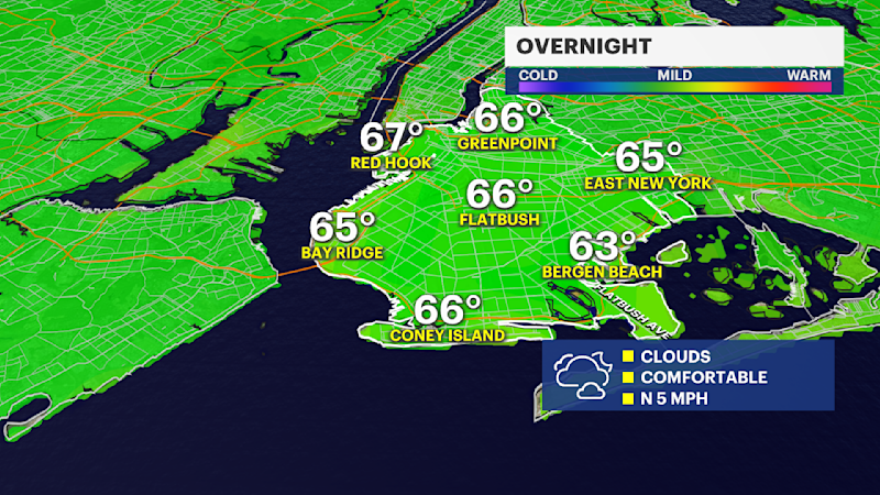 Story image: How long will the rain hold off in Brooklyn?