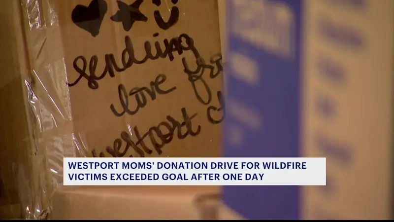 Story image: Westport donation drive for wildfire survivors exceeds expectations