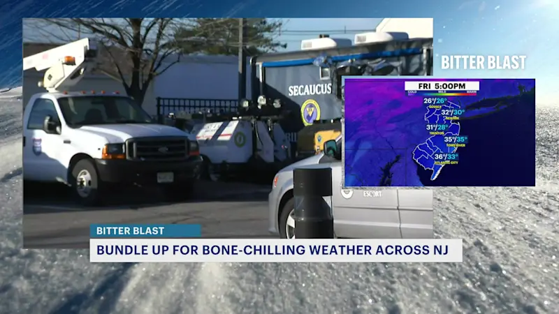 Story image: Code Blue alerts in effect as bitter cold grips New Jersey