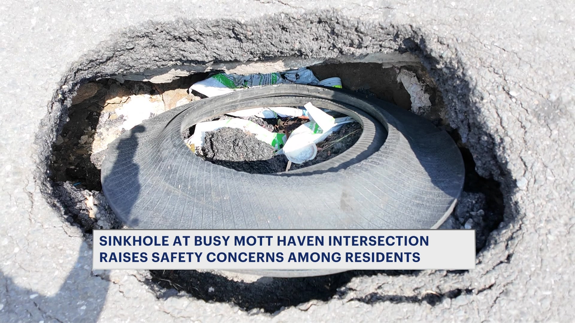 Sinkhole at busy Mott Haven intersection raises safety concerns among residents