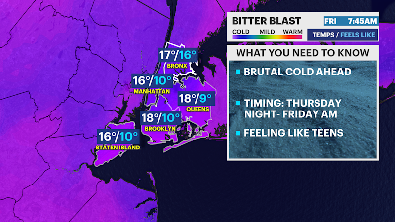 Story image: Frigid air brings bitter cold to Brooklyn