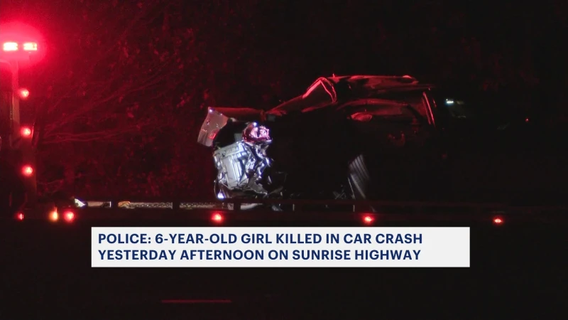 Story image: Police: 6-year-old girl injured in Sunrise Highway crash has died   