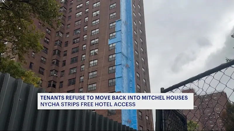Story image: Mitchel Houses tenants refuse to return home one week after collapse