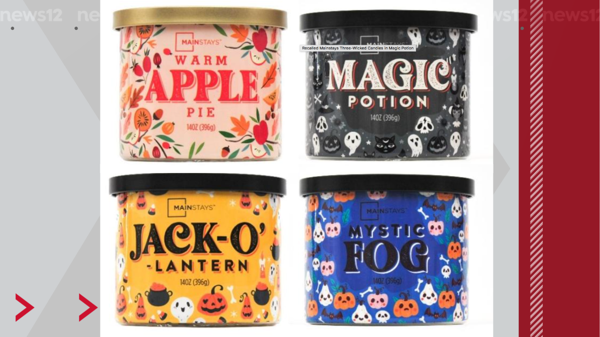 Recall alert Mainstays ThreeWick Candles can cause fire