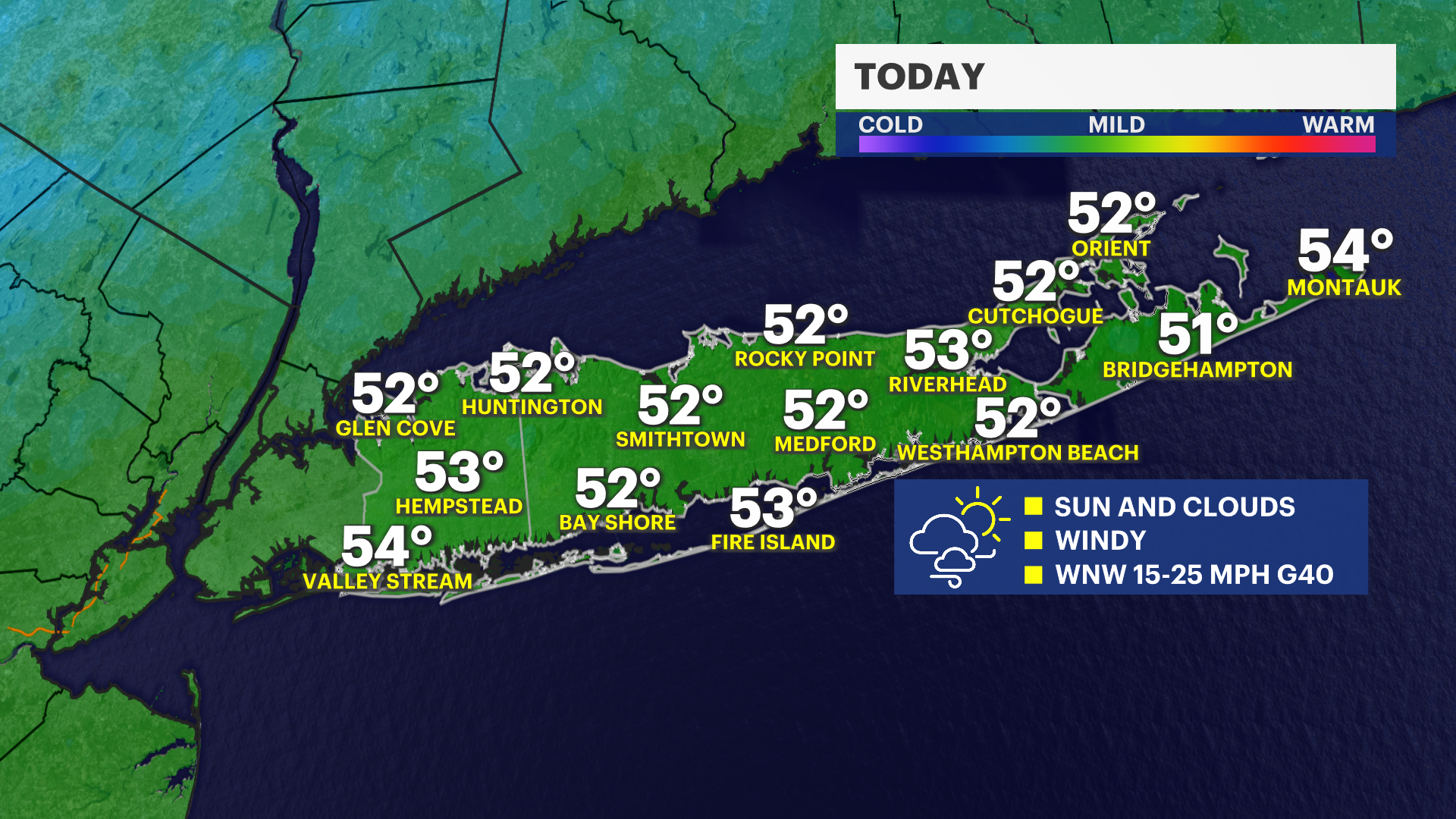Windy with a mix of sun and clouds on Long Island; tracking potential Thanksgiving travel troubles