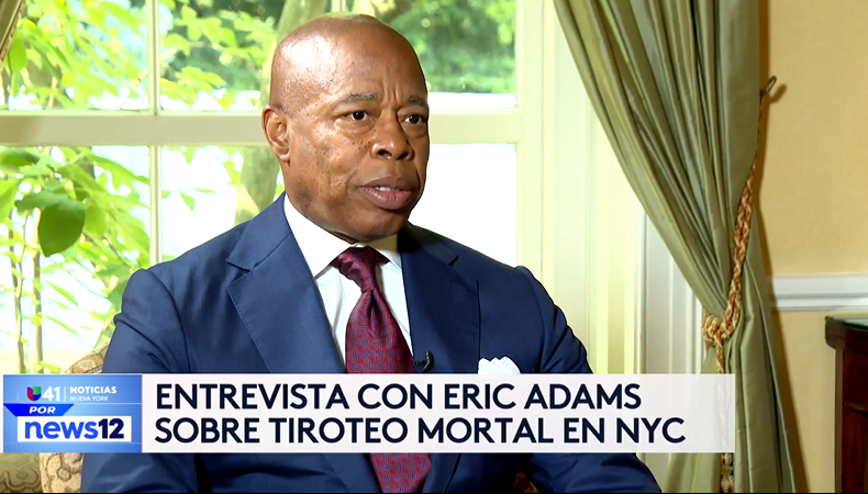 Story image: Univision 41 News Brief: Entrevista con Eric Adams sobre tiroteo mortal en NYC