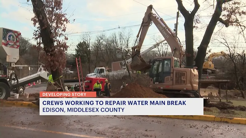 Story image: Edison mayor: 100 households still affected by water main break