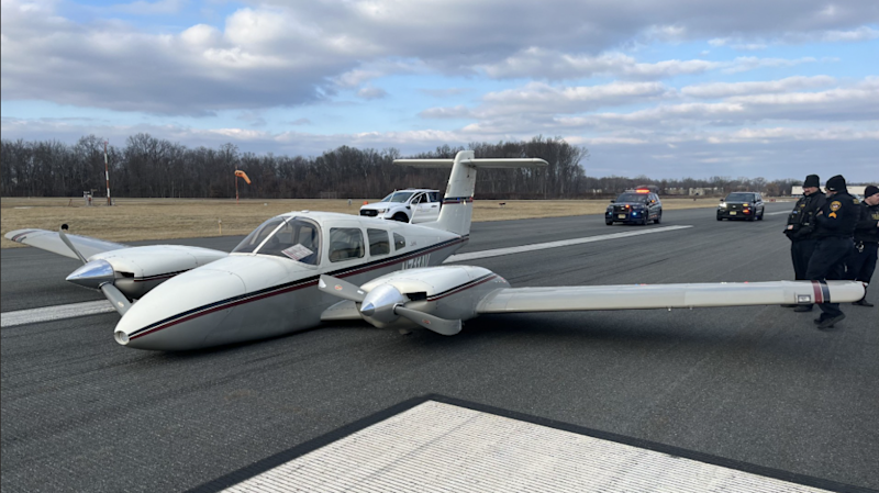 Story image: Fairfield PD: Small plane makes ‘gear-up’ landing at Essex County Airport