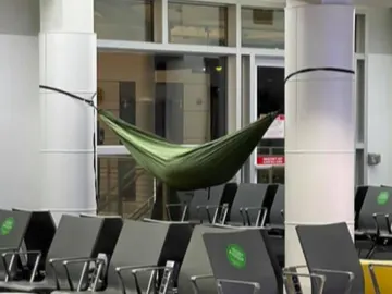 Hammock at airport