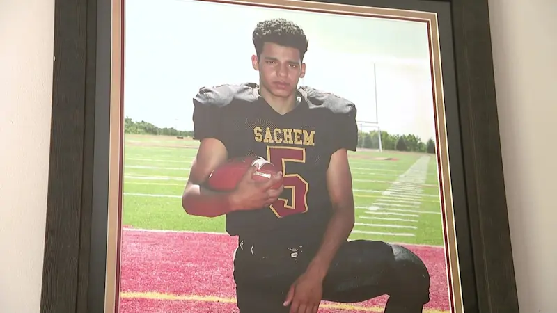Story image: Suffolk mom whose son died in 2017 pre-campus training drill raises alarm about Sachem East football coach