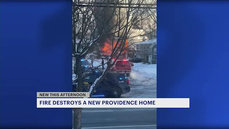 Story image: Officials: Fire destroys home in New Providence; no injuries