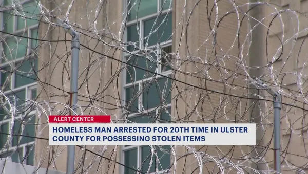 Homeless man arrested for 20th time in Ulster County for possessing stolen items